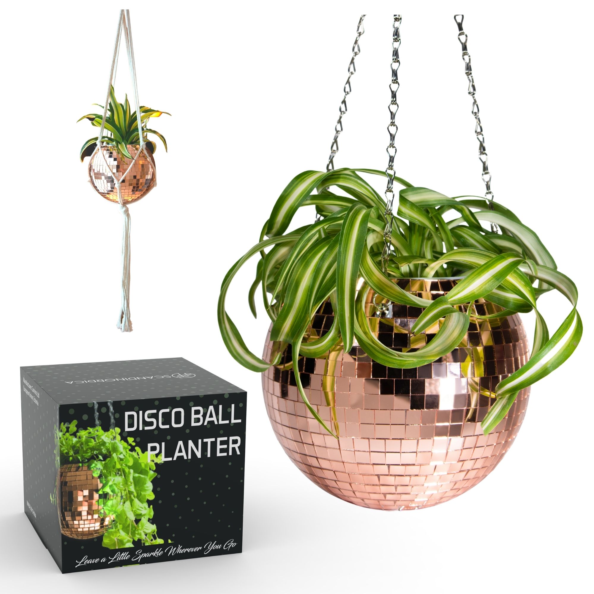 Disco Ball Hanging Planter 